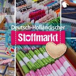 Deutsch-Holländischer Stoffmarkt auf dem Platz im MediaPark