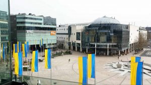 Der Kölner MediaPark zeigt Flagge